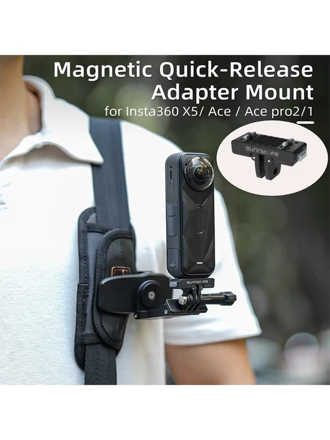 Magnetische Quick Release Halterung für Insta360 X5, Ace Pro 2, Ace und Ace Pro in Schwarz - Bild 6