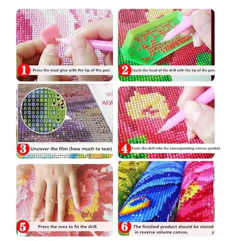 AB Diamond DIY 5D-Diamantgemälde Weihnachtsmann und Tiere Multicolor als dekorative Wanddekoration für Erwachsene und Anfänger - Bild 2