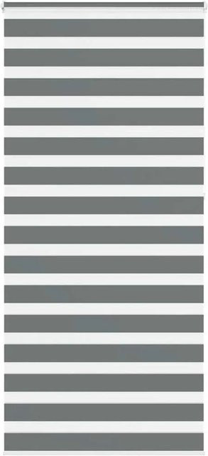 vidaXL Doppelrollo Day & Night Dunkelgrau aus Polyester B: 95 cm, H: 230 cm - Bild 1