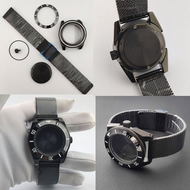 OUMASHI Uhrengehäuse Diver, Edelstahl, Silber, 43 mm - Bild 1