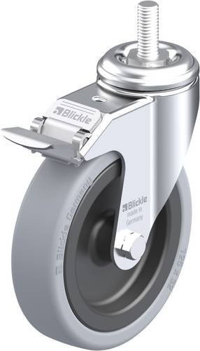 Blickle Lenkrolle LKRA-VPA 126G-FI-GS12 mit Feststeller, Rad-Durchmesser: 12,5 cm, Tragfähigkeit: 120 kg, grau/schwarz - Bild 1