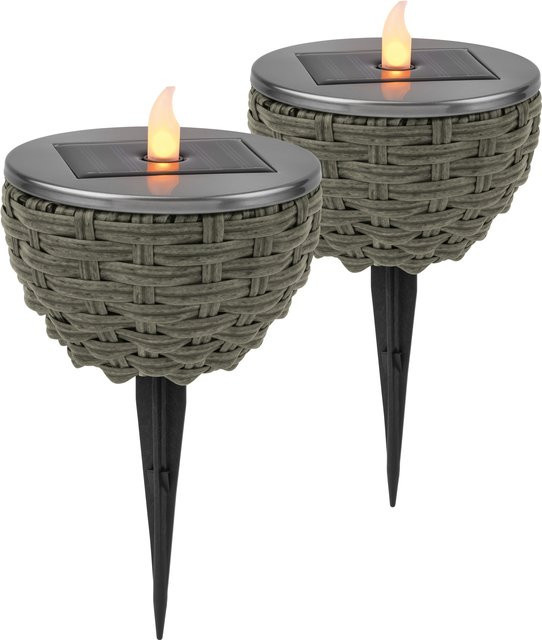 LIVARNO LED Solarleuchte im Geflecht Design 2er Set - Bild 1