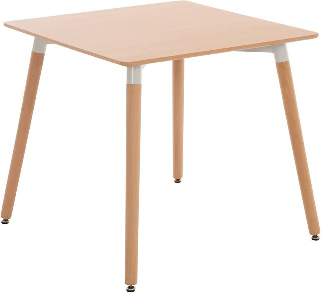 CLP Esstisch Viborg im skandinavischen Design mit MDF Tischplatte und Buchenholzgestell in Braun - Bild 1