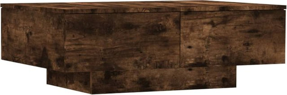 Couchtisch aus Holz in Räuchereiche Braun im rustikalen Design von vidaxl B/T/H: 90 x 60 x 31 cm - Bild 1