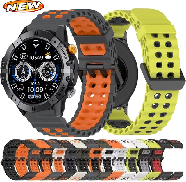 CUBOT Uhrenarmband Silikon, Bunt, 22 mm, Unisex - Bild 1