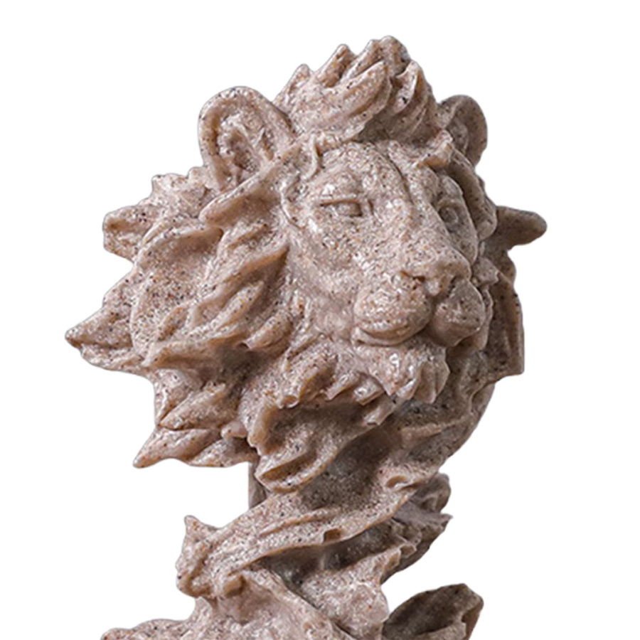 Dekorative Löwenkopf Statue von homyl in Bronze-Optik aus Harz als Kunstfigur für dein Wohnzimmer oder Home Office - Bild 5