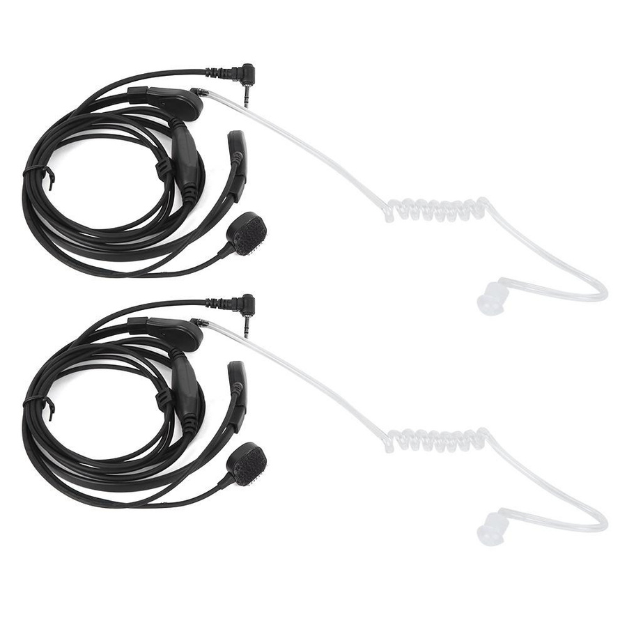 2er-Set Motorola Walkie Talkie Headset mit Kehlkopfmikrofon und Vibrationssensor, 2,5mm Anschluss, Schwarz und Transparent - Bild 3