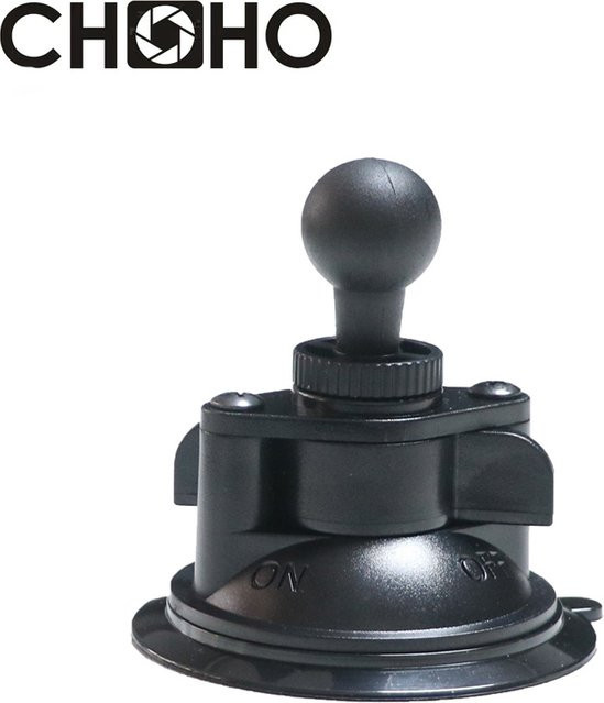 CHOHO Auto-Saugnapf-Halterung mit 8,5 cm und 1/4 Zoll Kugel-Adapter für GoPro Hero 13 12 11, DJI OSMO Action 4 3 und Insta360 Action Cameras, Schwarz - Bild 1