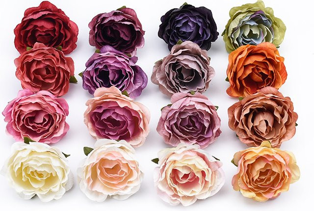 Künstliche Seidenrosen und Pfingstrosen in Multicolor für Hochzeiten, Garten und DIY-Dekorationen von smr - Bild 1