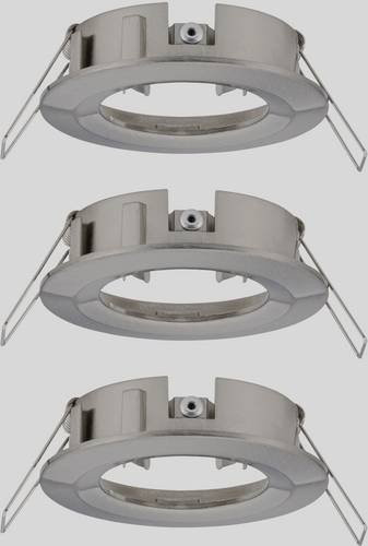 Paulmann Choose Einbauring 3er Set 10W in Eisen gebürstet, Farbe Silber/Grau, IP44 - Bild 1