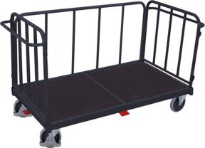 Cordes Dreiwandwagen mit senkrechten Streben aus Stahl in Anthrazit RAL 7016 - Bild 1