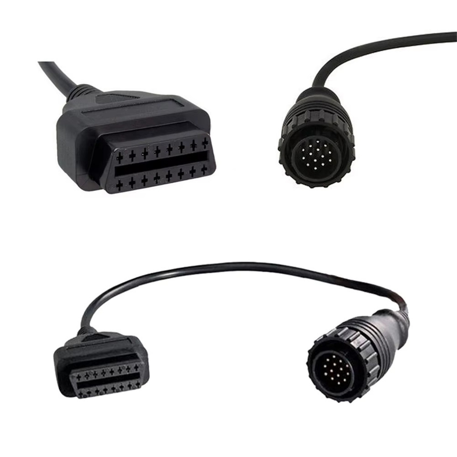 OBD2 Adapter Kabel für Mercedes Benz 14 Pin auf 16 Pin Diagnose Stecker in Schwarz - Bild 4