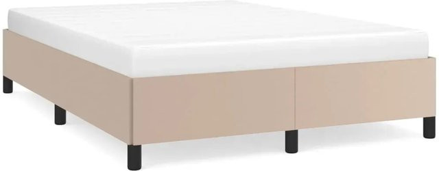 vidaXL Bettgestell gepolstert in Braun aus Kunstleder, B/T/H: 140 x 200 x 35 cm - Bild 1