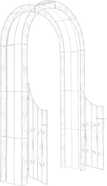TPFGarden Rosenbogen Shinay mit Tor aus Stahl in Weiß, Höhe: 245 cm, Breite: 128 cm, Tiefe: 36 cm - Bild 1