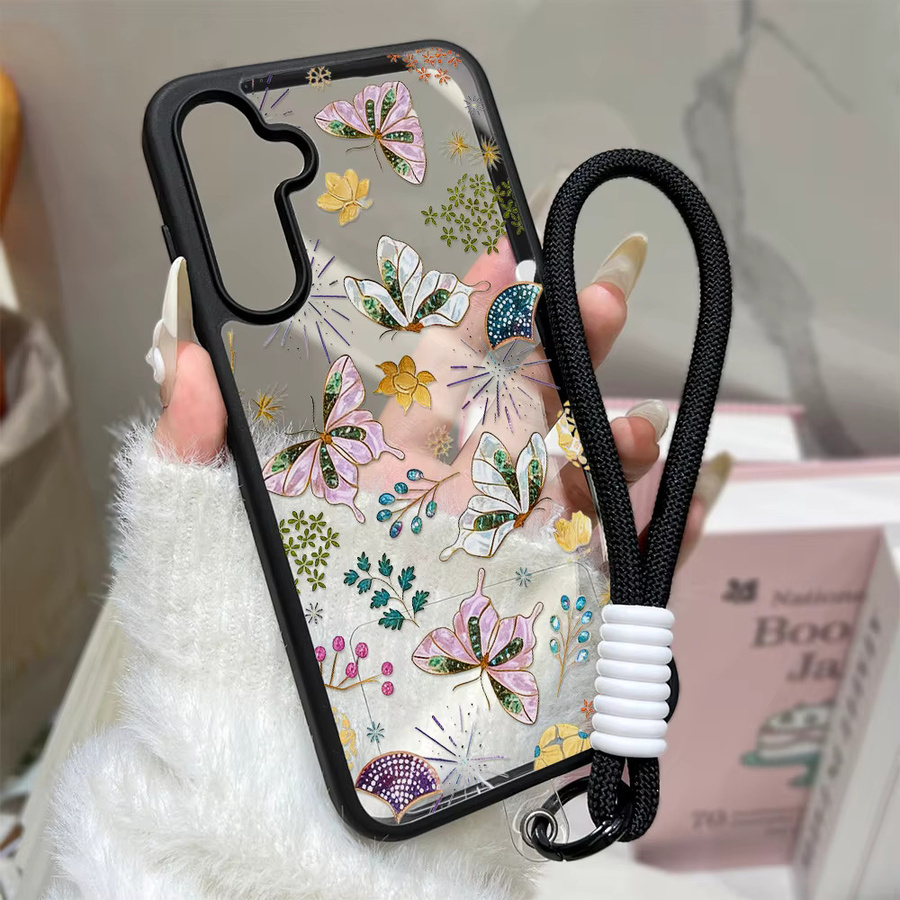Bunte Schmetterling Handyhülle für Samsung Galaxy A56 5G A16 A15 A05 A07 A17 A55 A54 A36 A13 A26, transparente Schutzhülle mit buntem Design - Bild 5