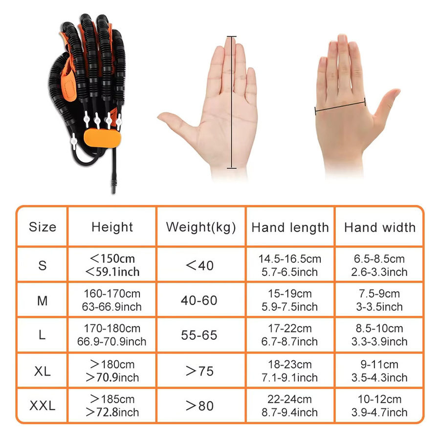 SALORIE Massage Rehabilitation Roboter Handschuhe, Schwarz - Bild 4