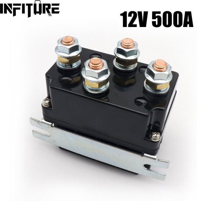 Universal Fernschütz für 12V 500A Winden mit 12000 Pfund Kapazität, Magnetrelais mit Bluetooth-Steuerung und kabelloser Fernbedienung in Schwarz, passend für Auto und Jeep - Bild 1