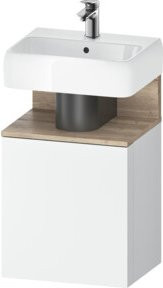 Duravit Waschtischunterschrank Qatego in Weiß mit Ei Marmor Optik, B/T/H: 44 x 35 x 64,5 cm - Bild 1