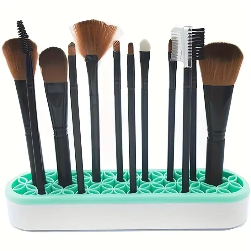 Silikon Make-up Pinselhalter und Kosmetik Organizer in Rot - Bild 2