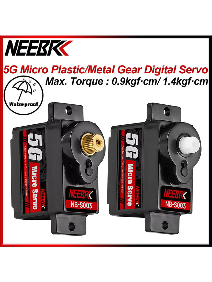 NEEBRC Micro Digital Wasserdichter Coreless Plastik-/Metallgetriebe-Servo - Bild 6