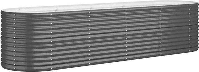 vidaXL Hochbeet aus verzinktem Stahl in Anthrazit, B/T/H: 296 x 80 x 68 cm - Bild 1