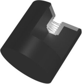 Elko Gummi-Metall-Puffer Typ E zylindrisch, Farbe Schwarz, Durchmesser: 50 mm, Höhe: 45 mm, Gewinde: M10, Material: Stahl - Bild 1