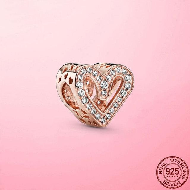 Charms 925 Silber, Kleeblatt, Marienkäfer, Zirkonia, Damen - Bild 1