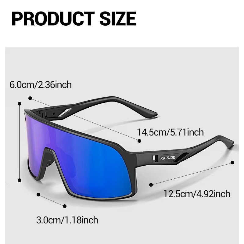 KAPVOE Sportsonnenbrille, Herren, Vollrand, Photochrome, Kunststoff - Bild 5