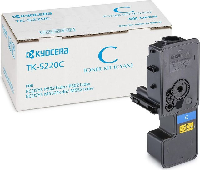 Original Kyocera Toner TK-5220C Cyan für ECOSYS M5521cdn, M5521cdw, P5021CDN, P5021cdw (1T02R9CNL1) - Bild 2