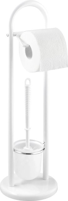Wenko WC-Garnitur Siena in Weiß bestehend aus Toilettenpapierhalter und Toilettenbürstenhalter - Bild 1
