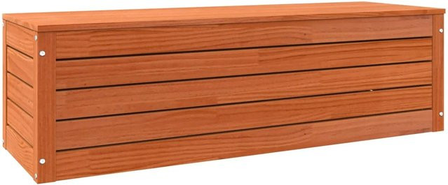 vidaXL Aufbewahrungsbox aus massivem Kiefernholz in Wachsbraun, B/T/H: 109 x 36,5 x 33 cm - Bild 1