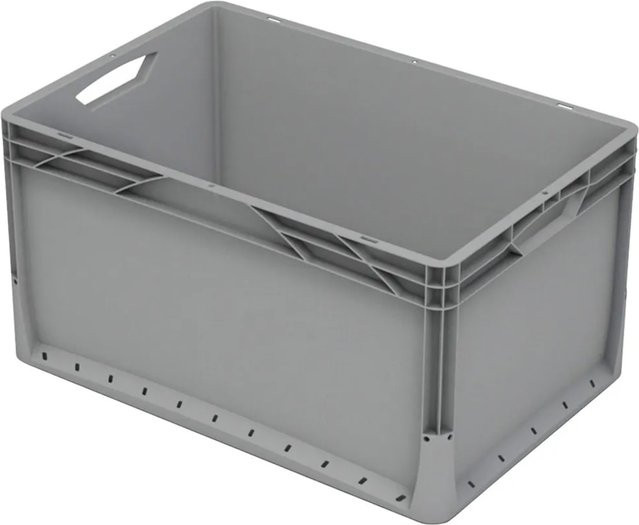 Eurobox-System Vollwand Box in Grau, B/T/H: 60 x 40 x 32 cm - Bild 1