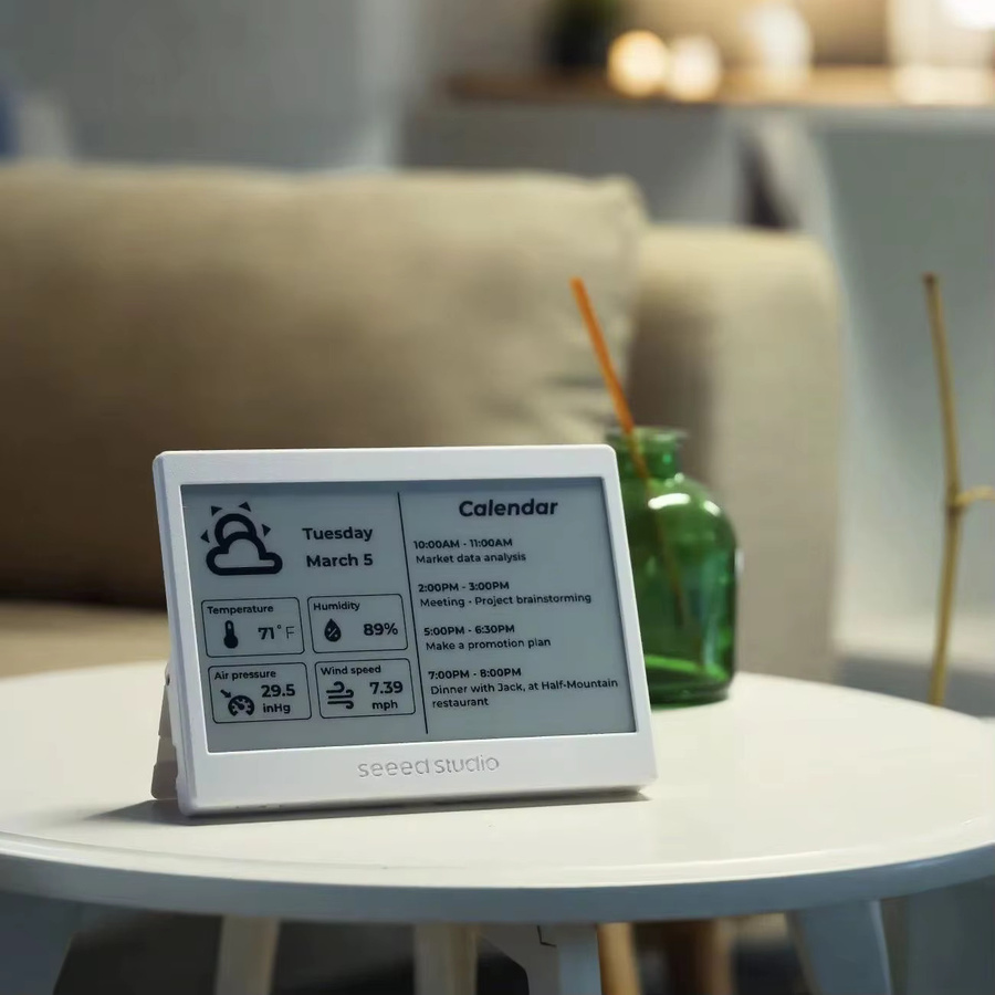 Seeed Studio XIAO ESP32 ePaper Panel 7,5-Zoll E-Ink-Display mit wiederaufladbarem Akku in Weiß - Bild 2