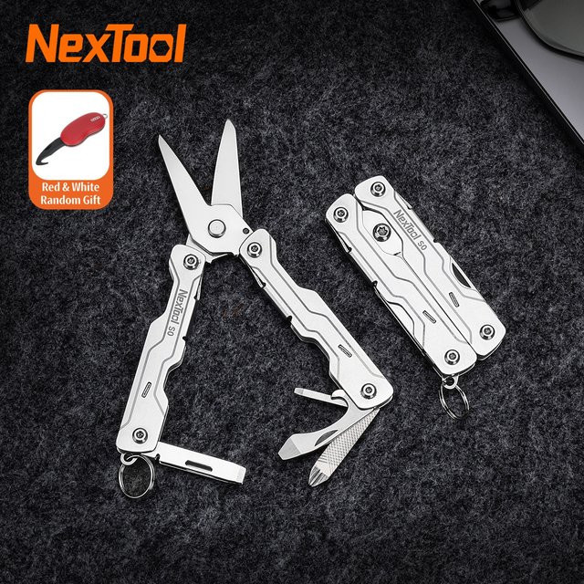 NexTool S0 Mini 8-in-1 Micro-Multitool EDC Pocket Multitool Silber - Bild 1