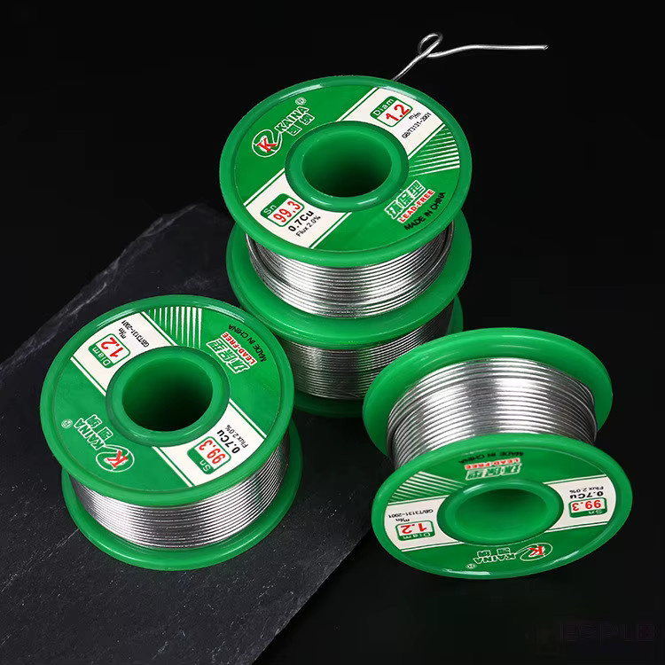 ESPLB Bleifreier Lötdraht Sn99.3 Cu0.7 mit Kolophoniumkern, Farbe: Silber, 50 g - Bild 2