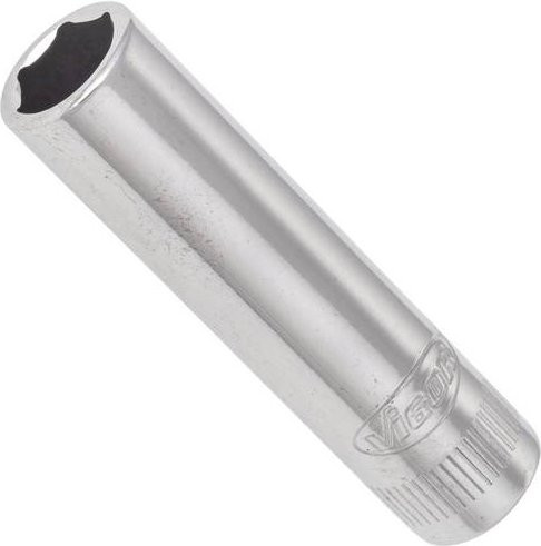 Vigour Steckschlüsseleinsatz V2537N mit 1/4 Zoll Innenvierkant und 8mm Außensechskant in Silber, Gesamtlänge: 50 mm - Bild 1