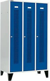 Schäfer Shop Select Kleiderspind mit 3 Abteilen und Zylinderschloss in Enzianblau, Breite: 40 cm - Bild 1