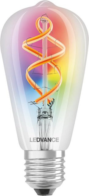 Ledvance Smart+ WiFi LED Filament Lampe Edison RGBW, E27, 4.5W (ersetzt 60W), transparent - Bild 1