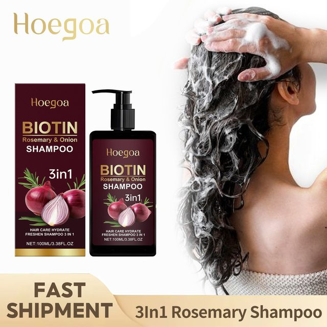 HOEGOA Shampoo Rote Zwiebel Rosmarin, für strapaziertes Haar, Unisex - Bild 1