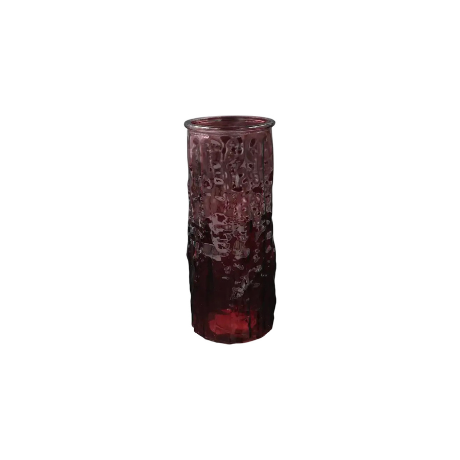 House of Nature Vase Juliëtte in Rot mit Reliefstruktur aus Glas, Höhe: 20 cm - Bild 1