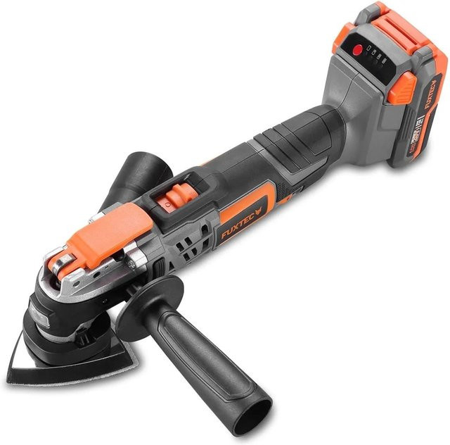 Fuxtec 20V Akku 3in1 Multifunktionstool FX-E1MT20 in Orange mit 8er Zubehörset inklusive Schleifpad, Schaber und Tauchblatt - Bild 1