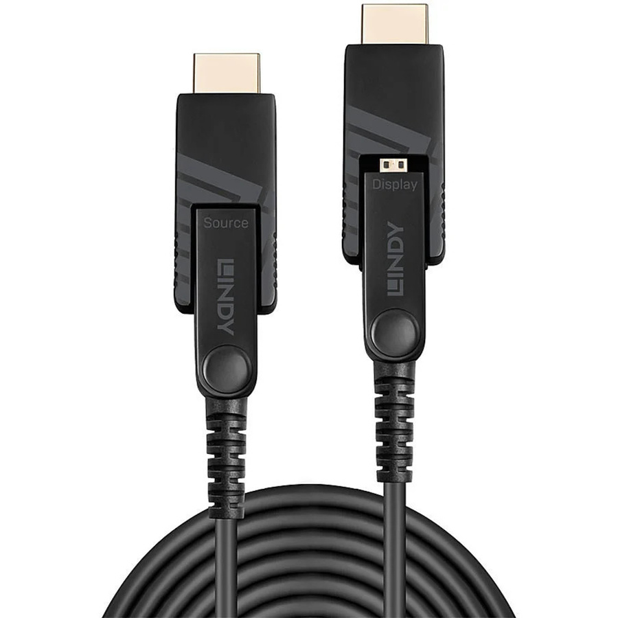 Lindy Fibre Optic Hybrid Micro-HDMI 18G Kabel, Schwarz, 20m - Bild 1