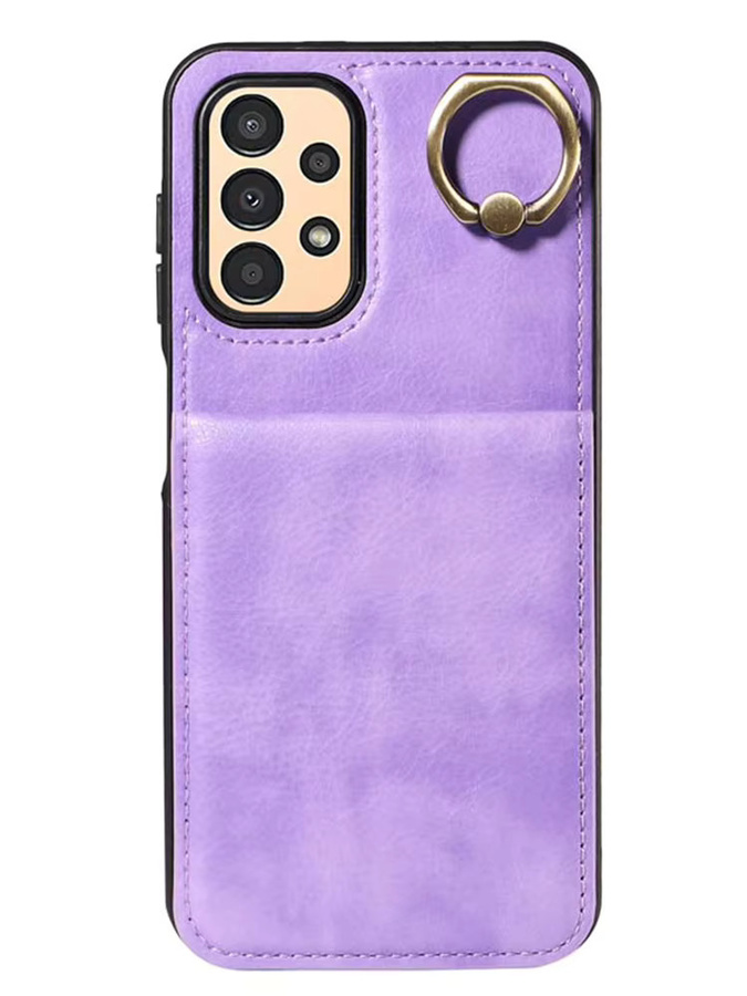 Samsung Wallet Card Slots Lederhülle für Galaxy A13 A23 A33 A53 A73 A04 A05 A12 A22 A32 A52 A52S A72 in Gold und Purple - Bild 2