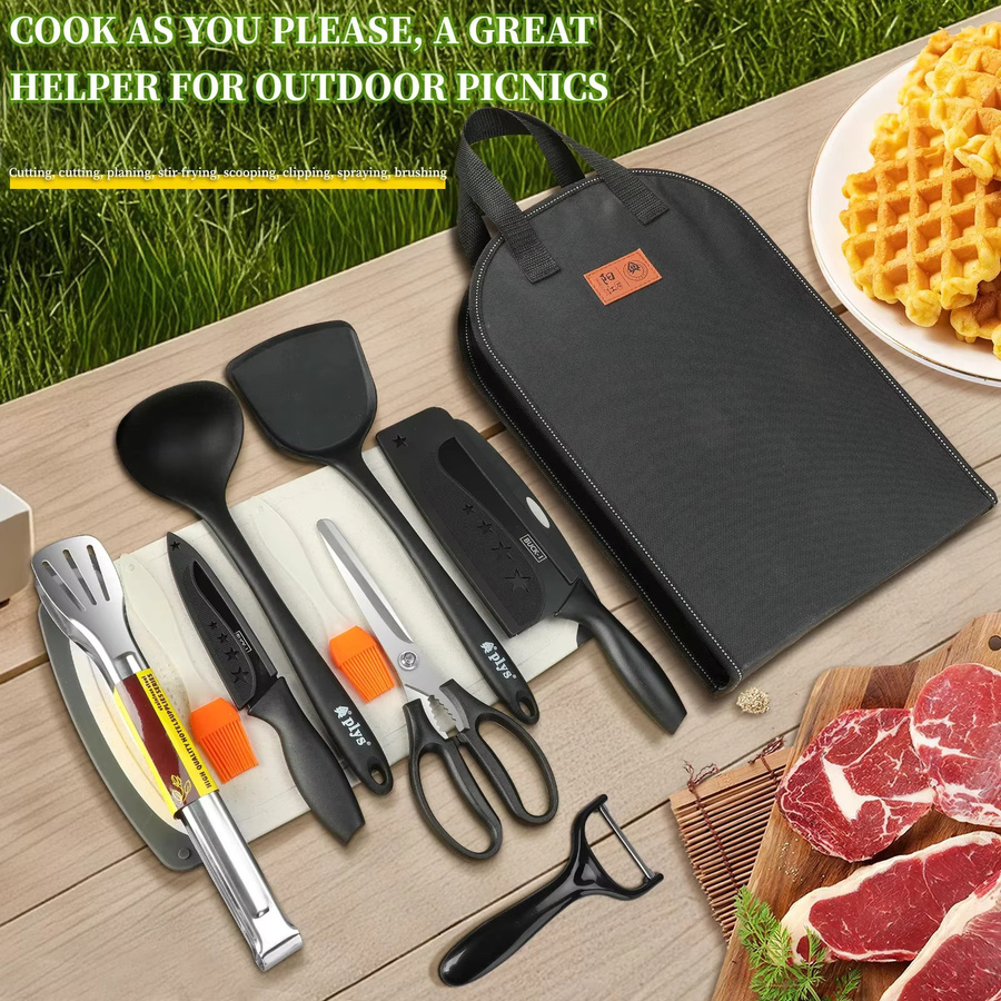 Professionelles 10-teiliges Grill-Set für Camping und Outdoor-Aktivitäten - Bild 2