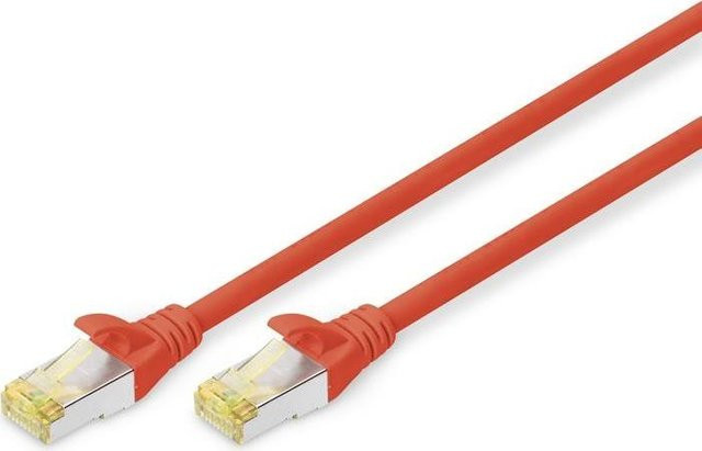 DIGITUS Patch-Kabel RJ-45 auf RJ-45, CAT 6a, S/FTP, Ethernet/LAN, Rot, 2 m (10er Packung) - Bild 1