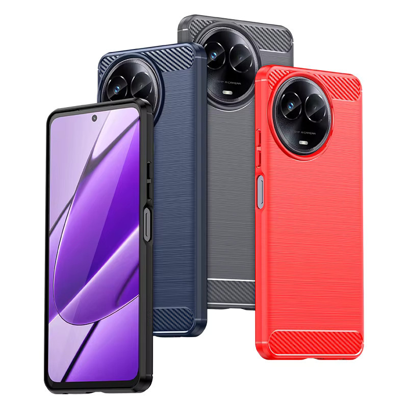 Stoßfeste Schutzhülle aus weichem Silikon-TPU für Realme 11 5G, 11X 5G, Narzo 60X, C67 5G und V50S in Rot - Bild 2