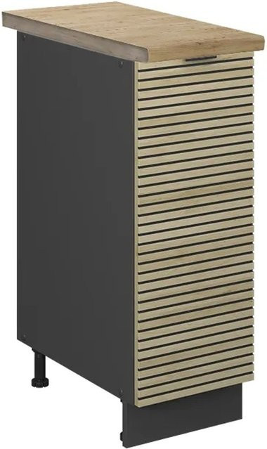 Vicco Apothekerunterschrank Fame-Line in Anthrazit und Eiche mit Arbeitsplatte, Breite: 30 cm, Tiefe: 30 cm, Höhe: 30 cm - Bild 2