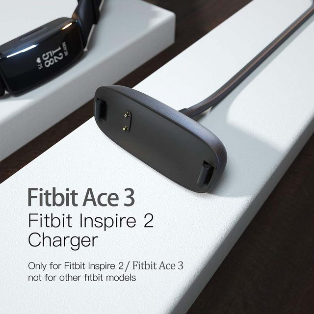 Fitbit Ersatz Ladekabel für Ace 3 und Inspire 2 Fitness Tracker in Schwarz - Bild 1