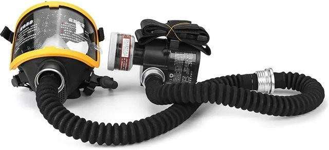 AnruiGe PROTECT Elektrische Gasmaske mit konstantem Luftdurchfluss, gefüttertes Vollgesichts-Atemsystem zum Atemschutz am Arbeitsplatz - Bild 1