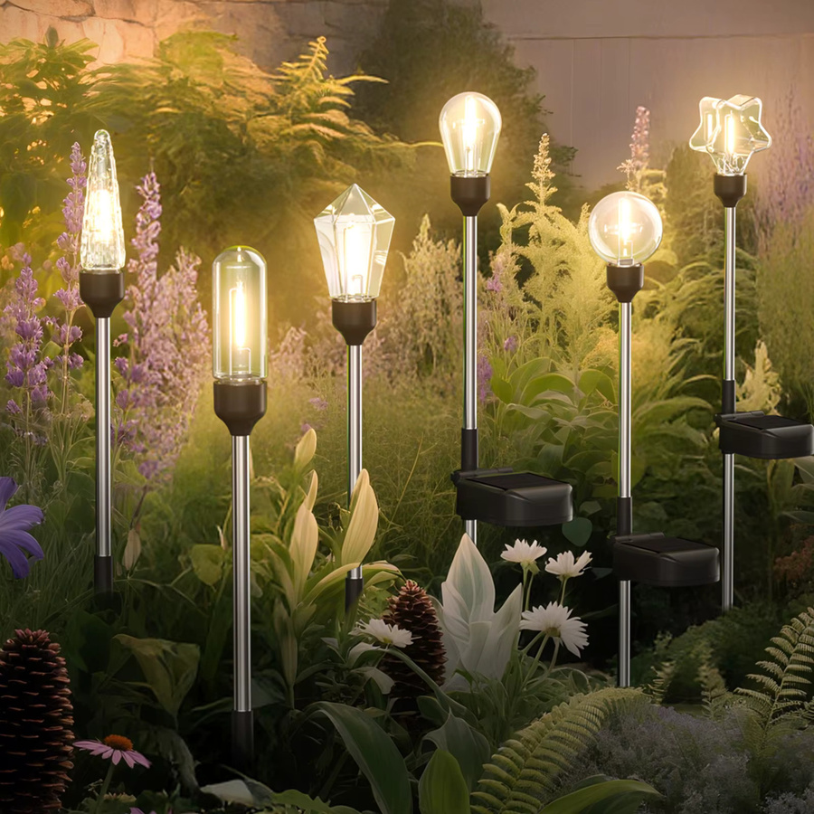 TLEDMP Solar LED Gartenleuchte IP65 Schwarz mit warmweißem Filament-Licht und Dämmerungssensor - Bild 2